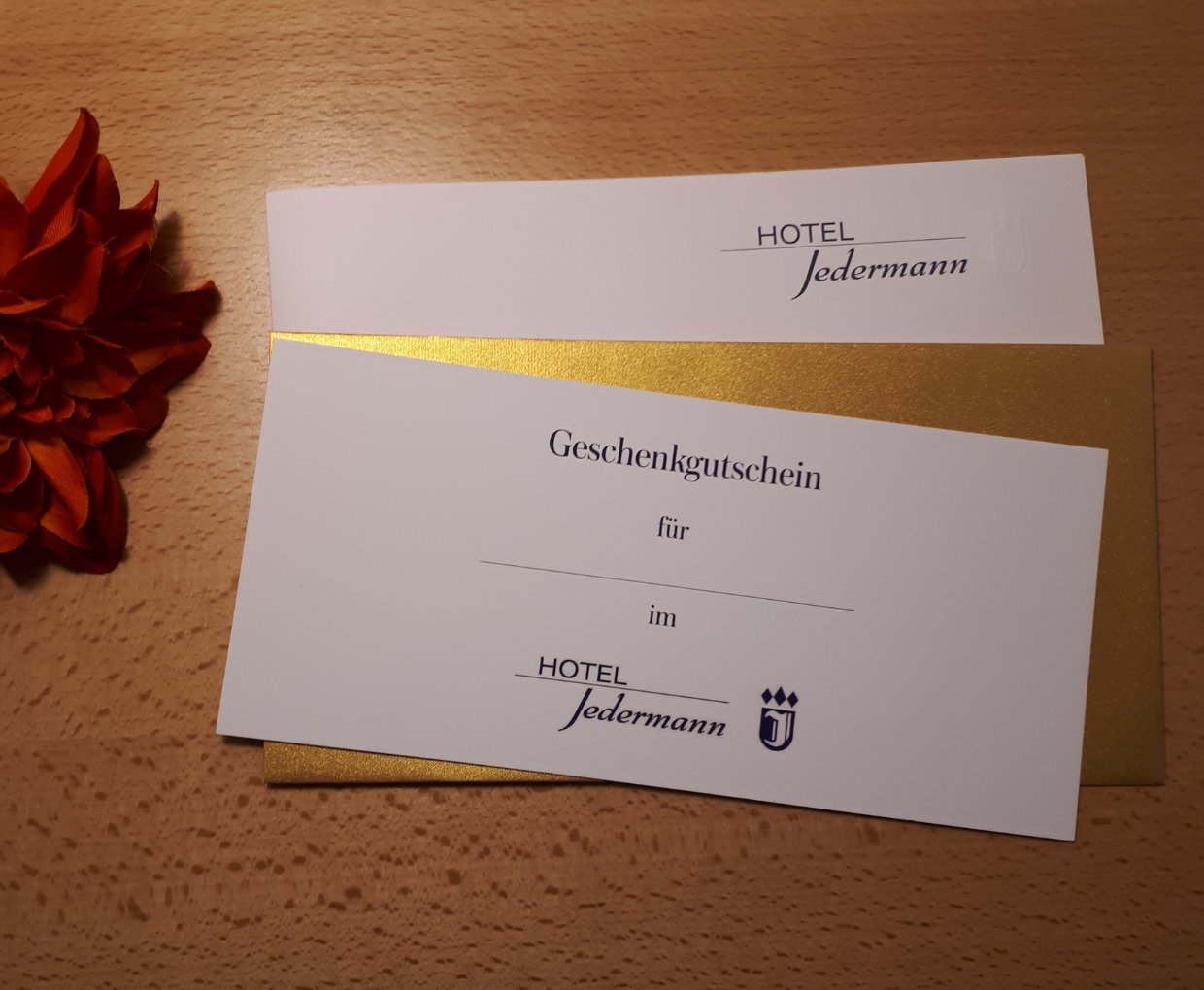 Gutschein - goldener Umschlag